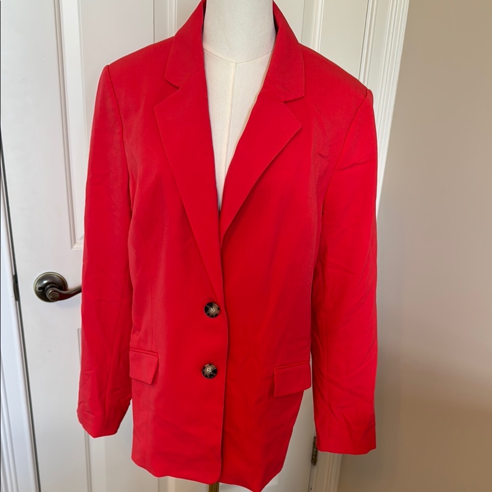 The Limited Red Tailored Blazer with Notched Lapels - NWT